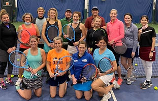 Weekend tennis camp participants at Dave Marshall Tennis & Fitness In Lewes, Delaware