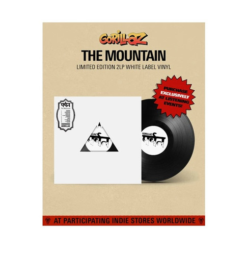 洋楽 GORILLAZ THE MOUNTAIN (THE WHITE LABEL) Gorillaz - The Mountain पर्वत Listening Party Exclusive White