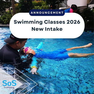 Swimming classes 2026 new intake by School of Swimology, coach guiding child during lesson