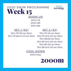 2020 Swim Programme Week 15