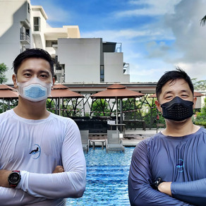 We wear Face Mask during swimming lessons too!