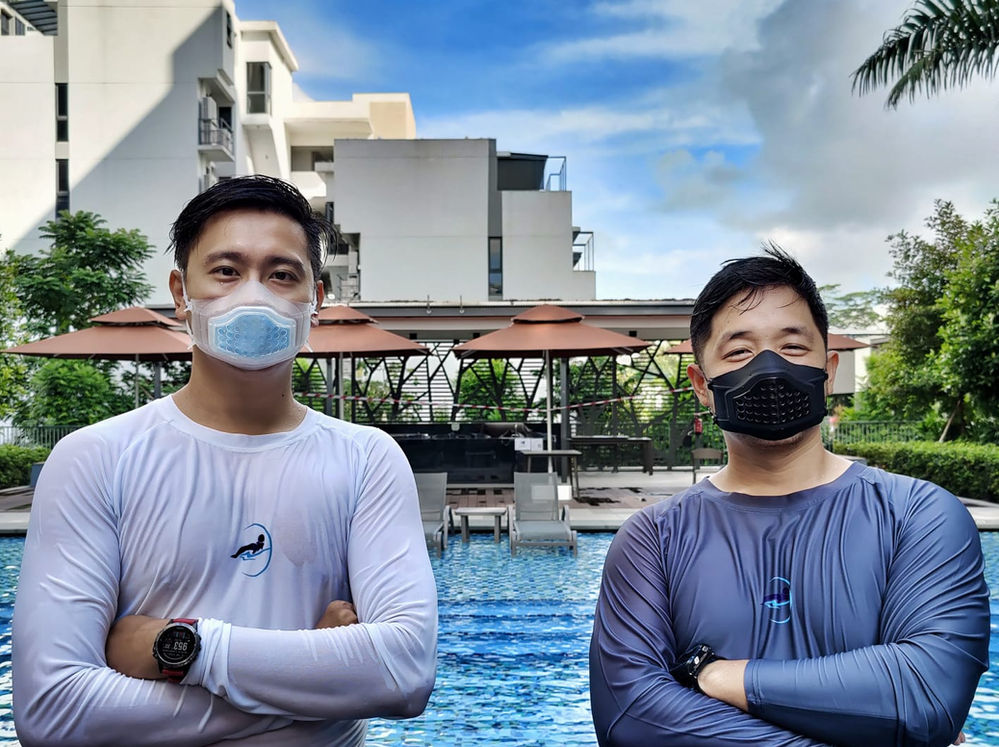 We wear Face Mask during swimming lessons too!