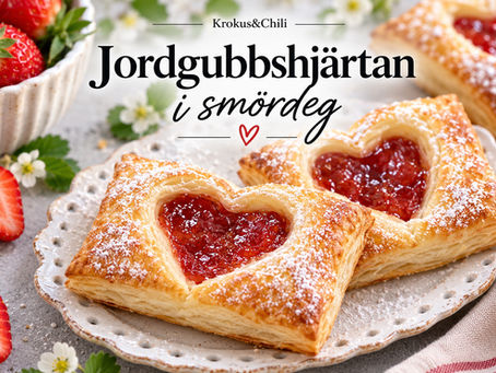 •Jordgubbshjärtan i smördeg