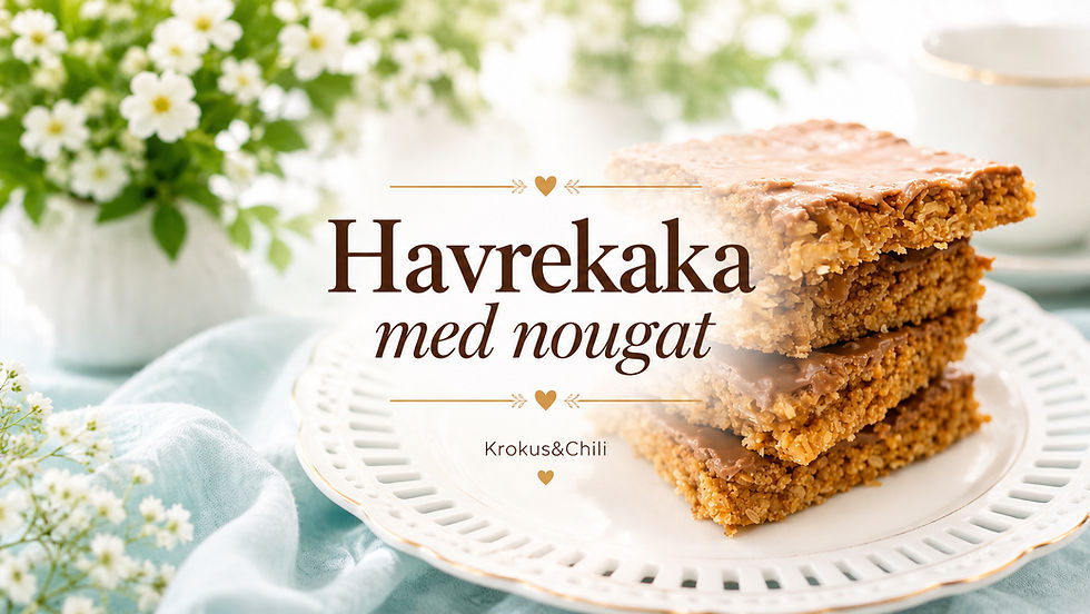••Havrekaka med nougat