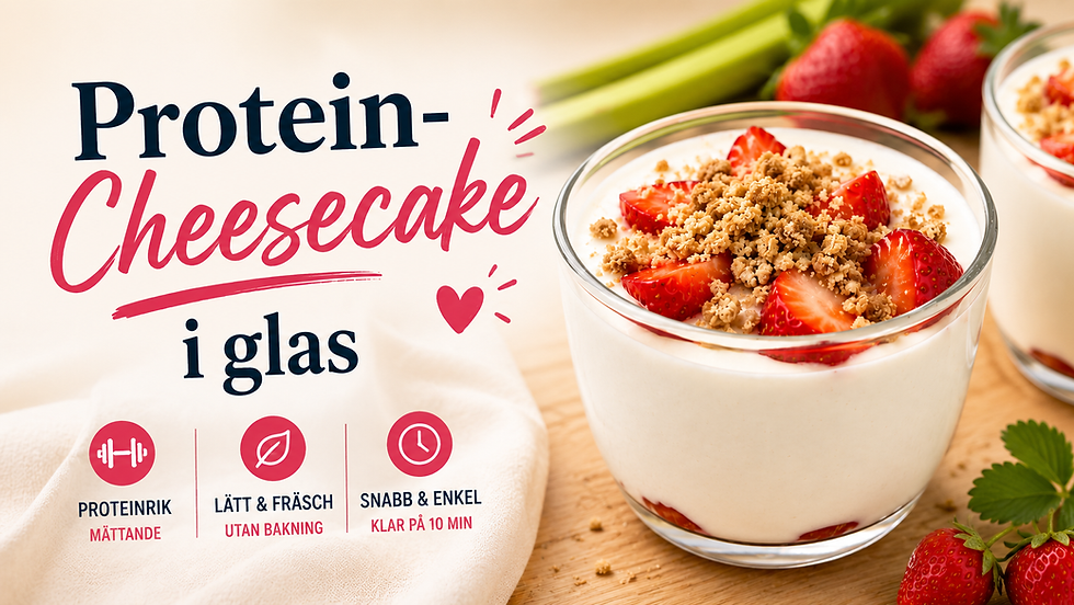 ••Protein-Cheesecake i glas.