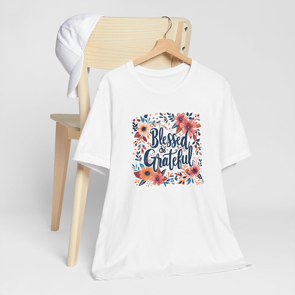 Thumbnail: Blessed and Grateful Unisex Jersey Short Sleeve Tee