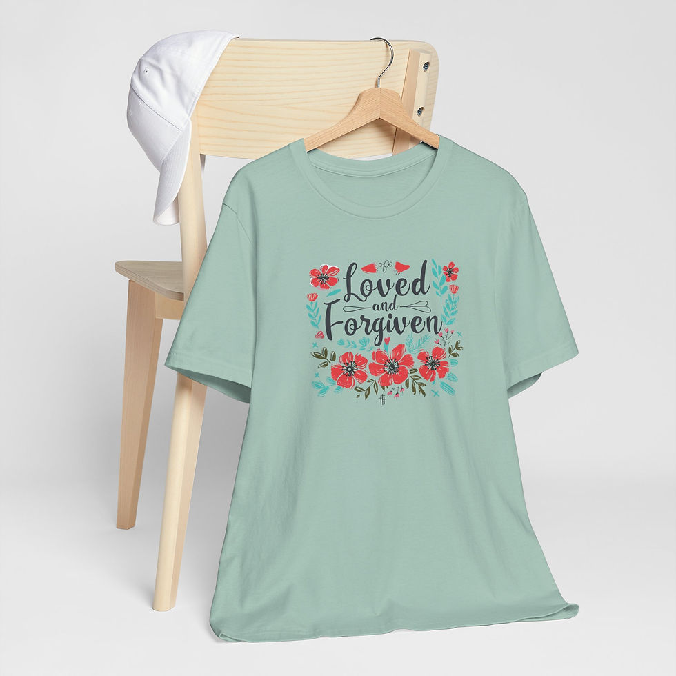 Thumbnail: Loved and Forgiven Unisex Jersey Short Sleeve Tee