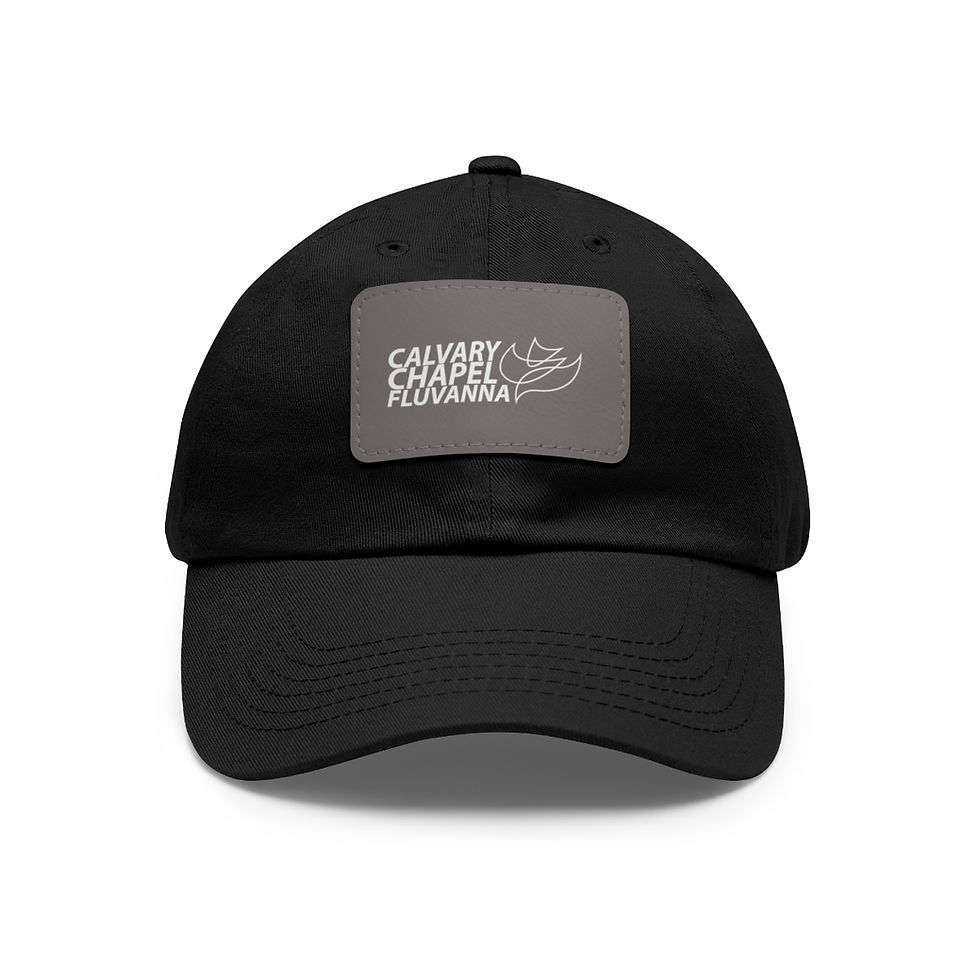Thumbnail: Calvary Chapel Fluvanna Dad Hat with Leather Patch (Rectangle)