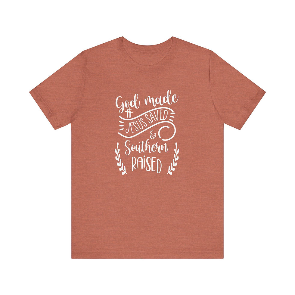 Thumbnail: God Made Southern Raised Unisex Jersey Short Sleeve Tee