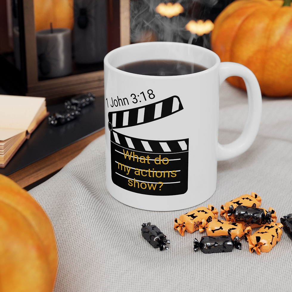 Thumbnail: My Actions 1 Peter 5:8 Ceramic Mug 11oz by Christian Fitted