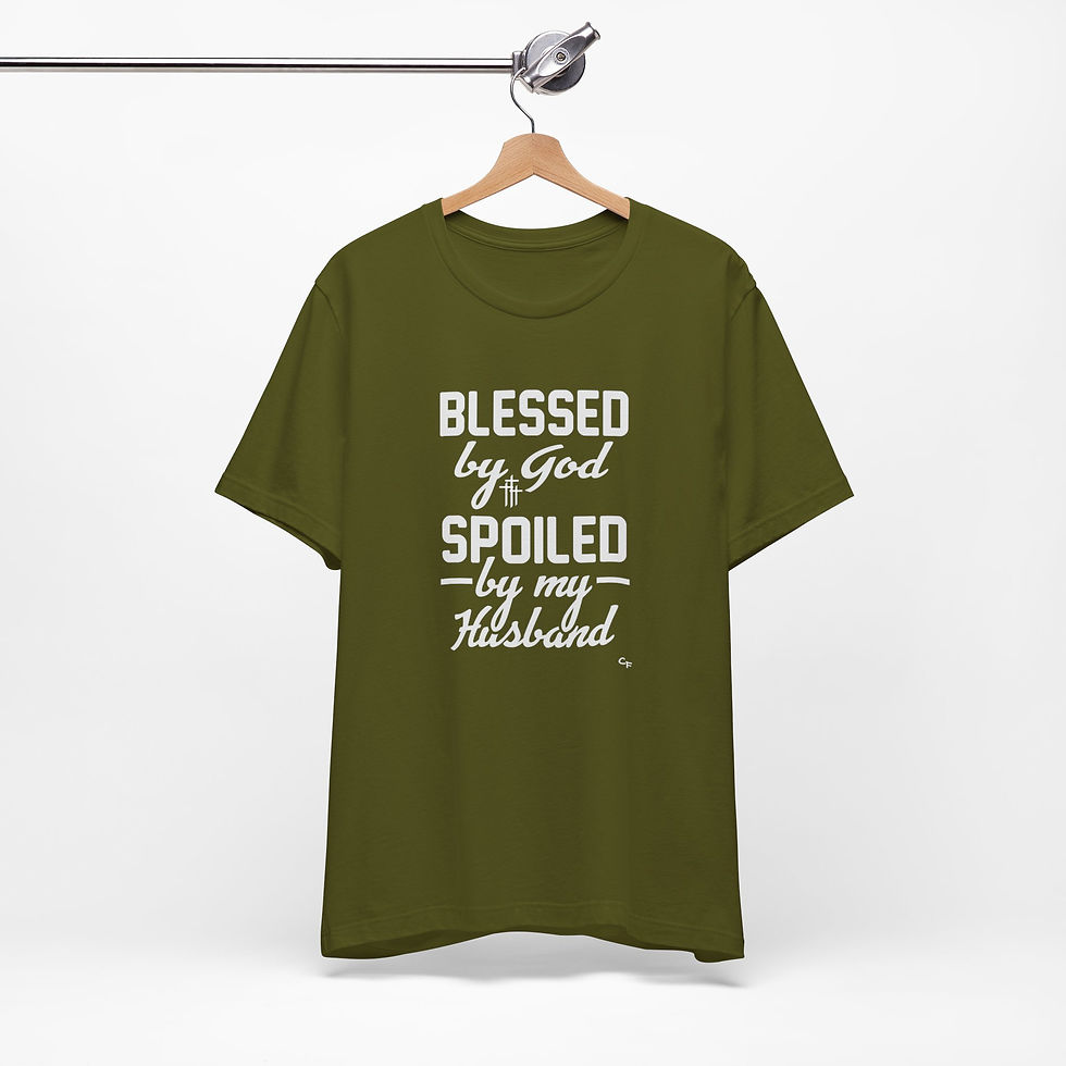 Thumbnail: Blessed by God Wh Unisex Jersey Short Sleeve Tee