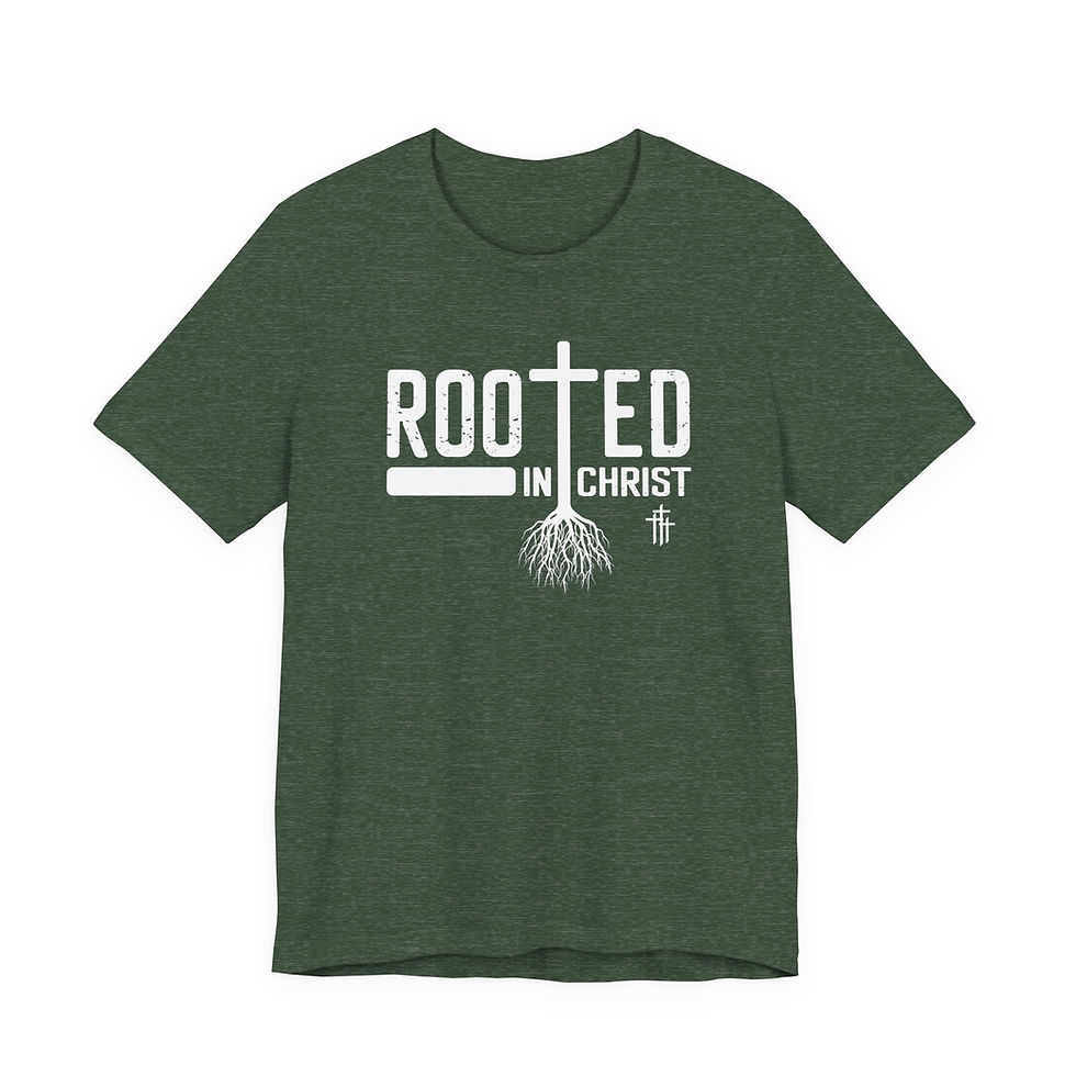 Thumbnail: Rooted in Christ Unisex Jersey Short Sleeve Tee