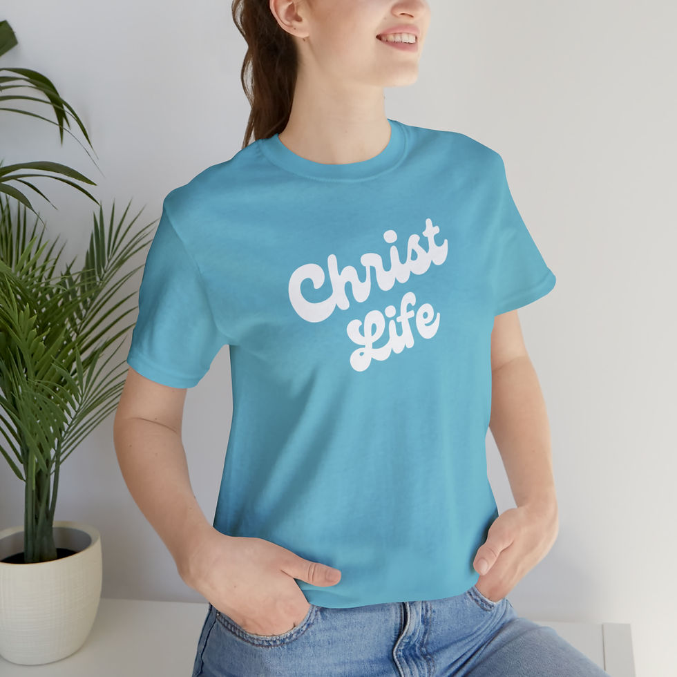 Thumbnail: Christ Life Unisex Jersey Short Sleeve Tee w/ White Logo by Christian Fitted