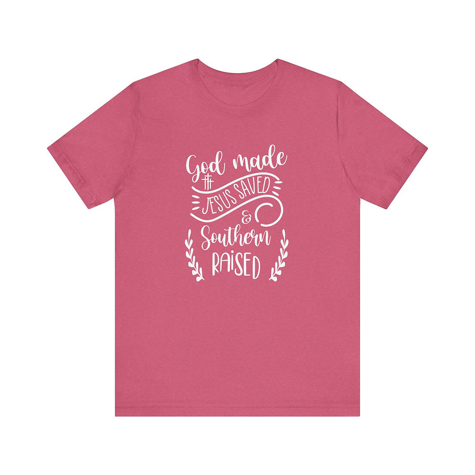 Thumbnail: God Made Southern Raised Unisex Jersey Short Sleeve Tee