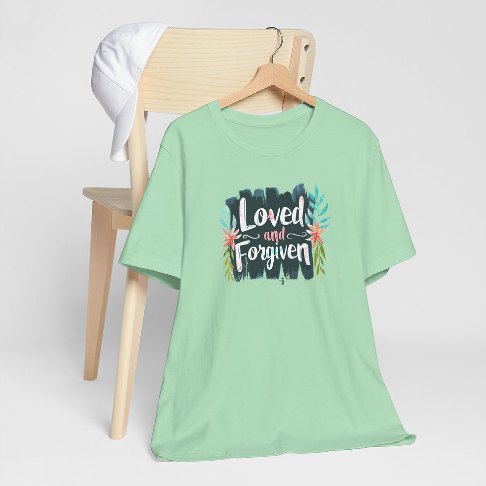Thumbnail: Loved and Forgiven 2 Unisex Jersey Short Sleeve Tee