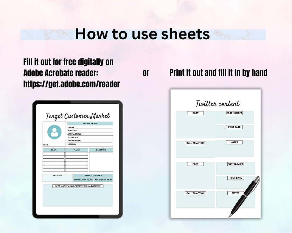 Thumbnail: Marketing Planner for Social Media | Digital | Journal | Notebook | Checklist