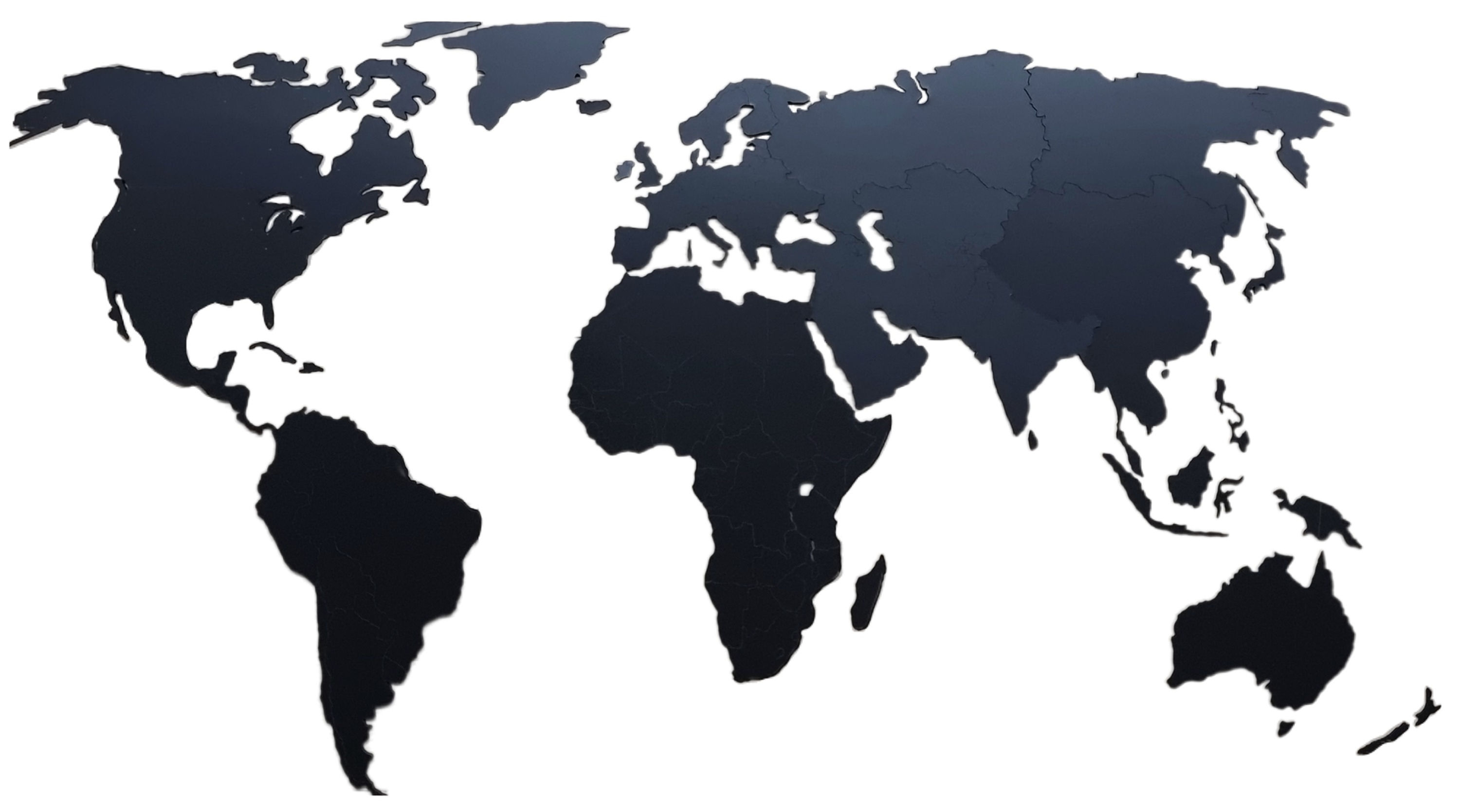 Wooden World Map - Black