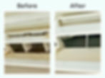 エアコン送風口のビフォアーアフターの写真
