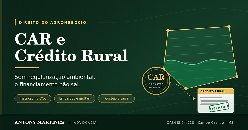 A Importância da Regularidade Ambiental para o Crédito Rural