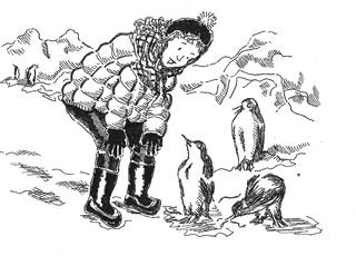 An illustration for a Girl guides Victoria publication 'Get to it!'
