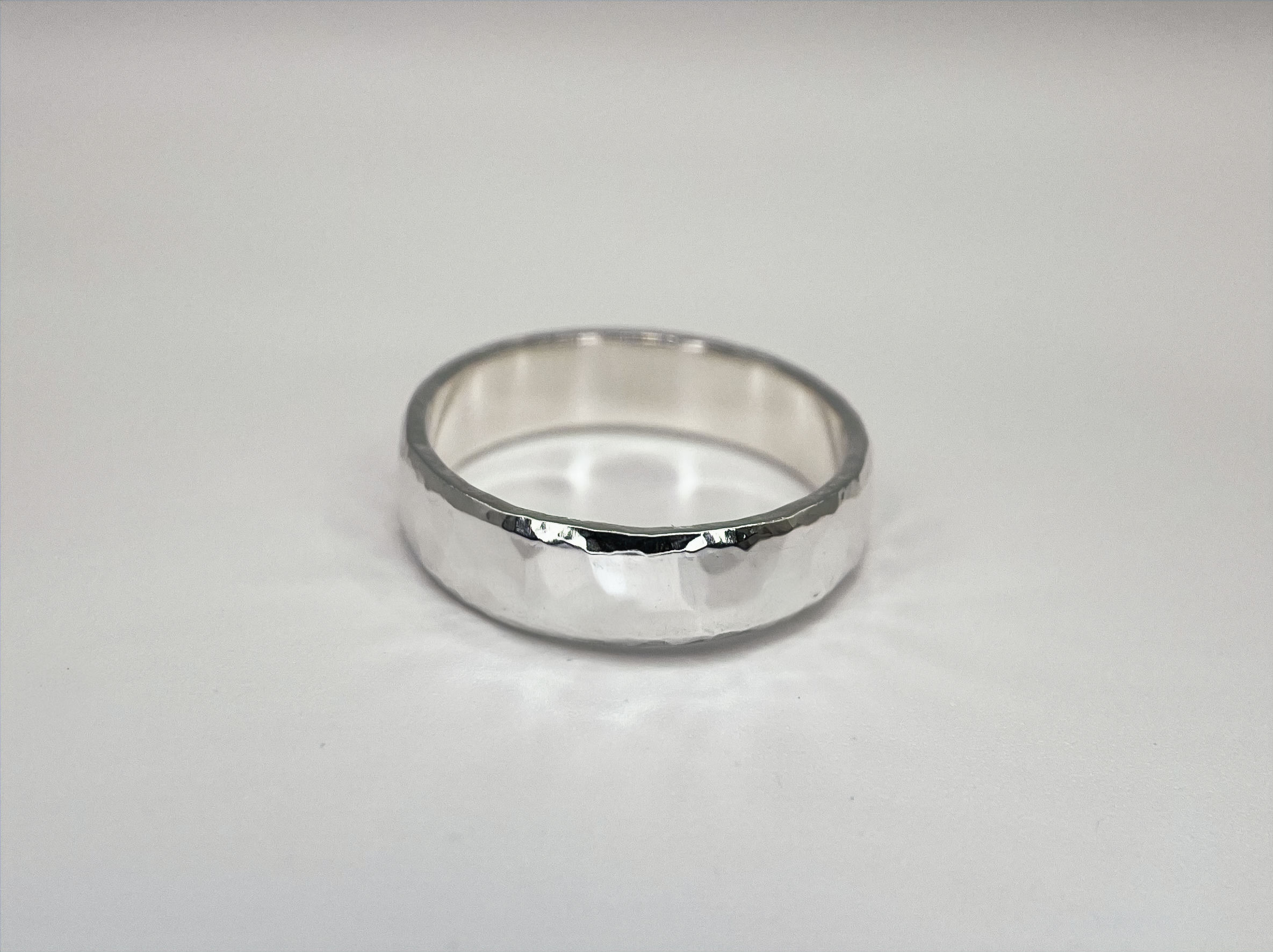 Hammered Sterling Silver Ring .925
