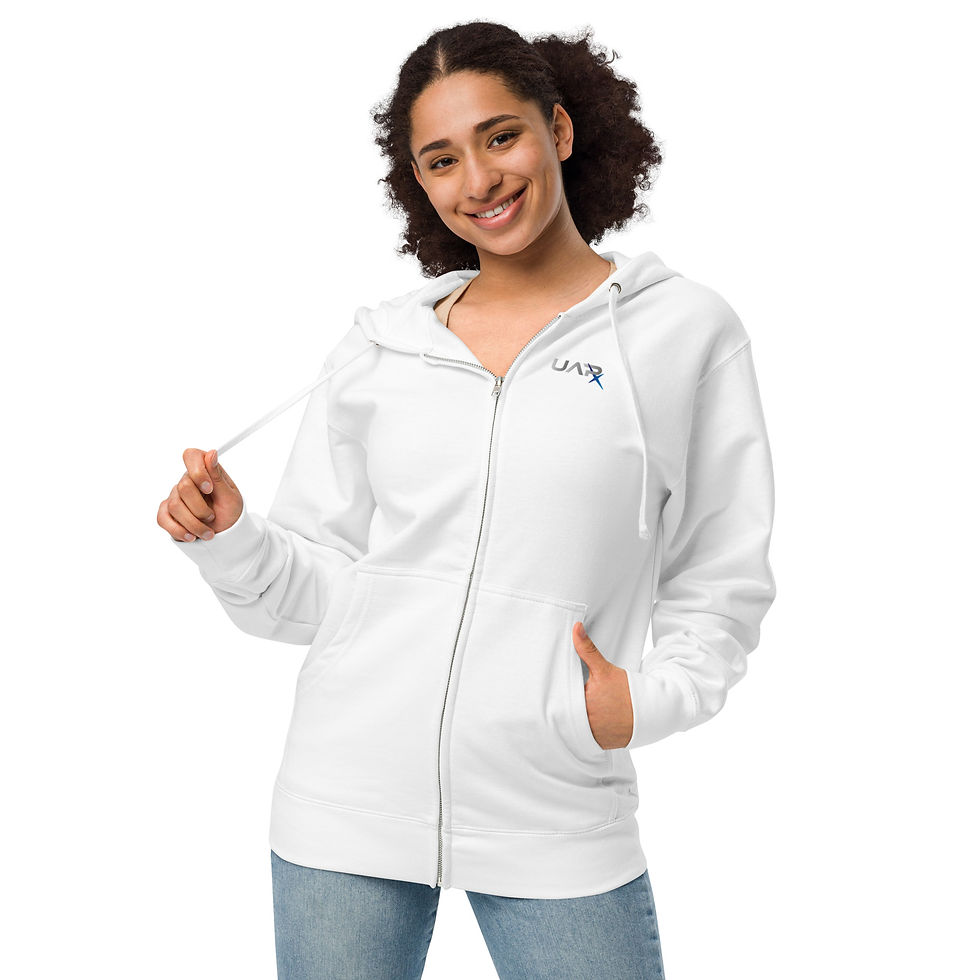 Thumbnail: Unisex fleece zip up hoodie