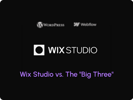 Wix Studio vs WordPress platform comparison chart for B2B
