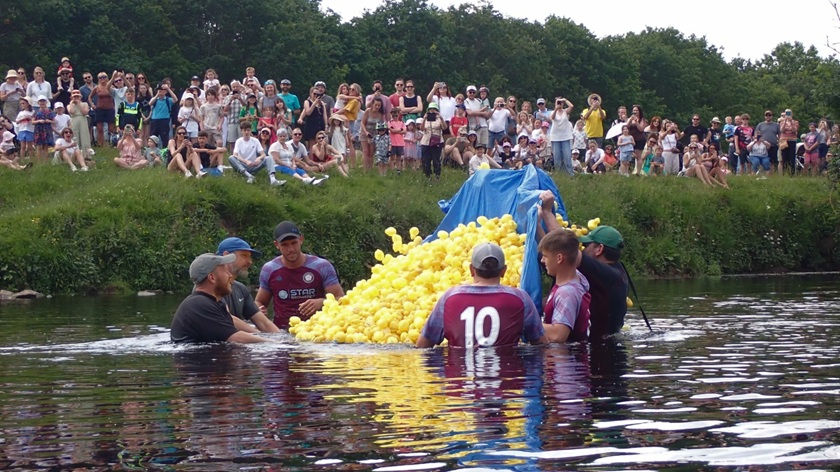 Community goes quackers for Burley-in-Wharfedale Duck Race