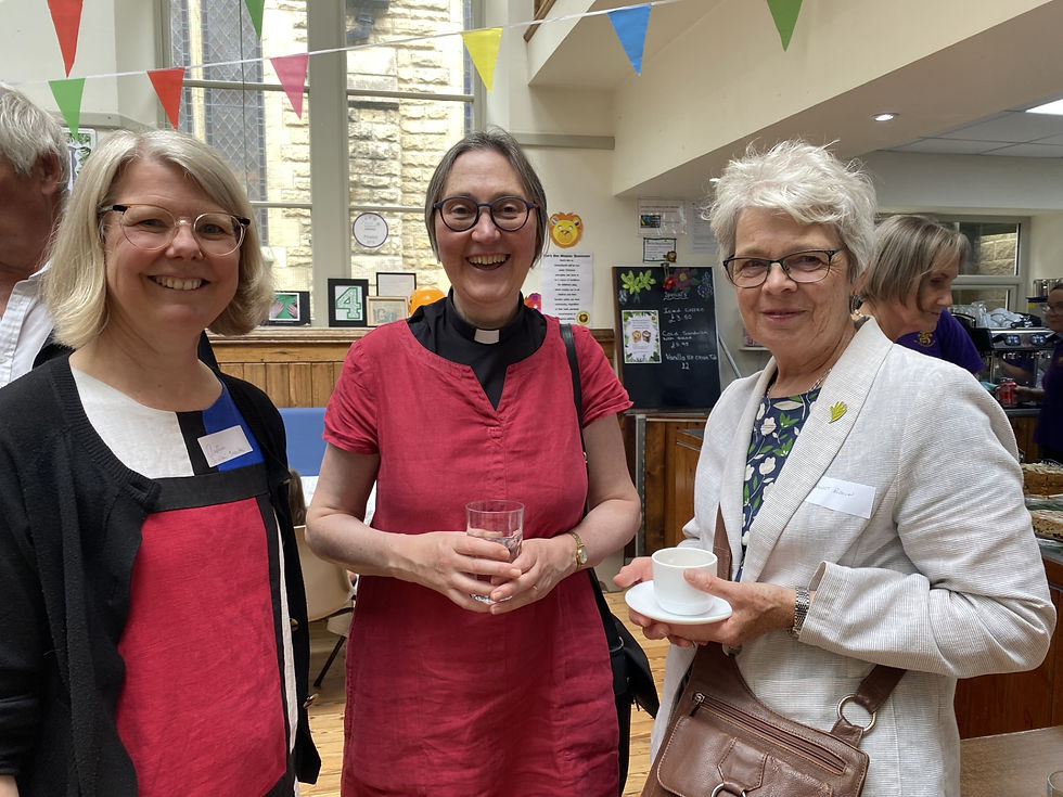 Christine Henney, Rev Roberta Topham and Grant Donor