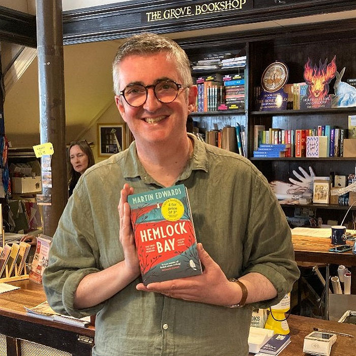 Mike Sansbury, manager of fair sponsor The Grove Bookshop