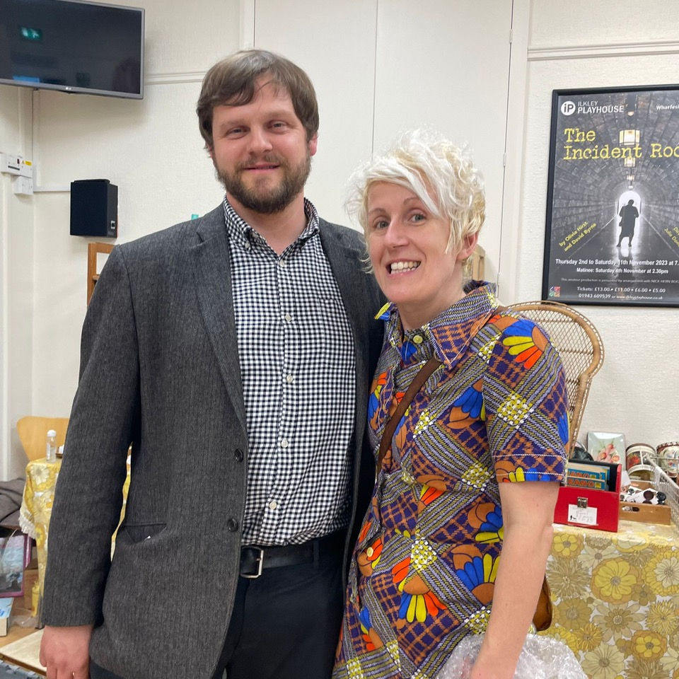 Jill Coulson and Mat Overton (who runs the door for the fair)