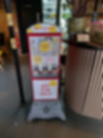 The vending machine has been at Bini Brew Co selling art