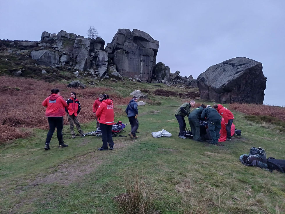 Woman suffers injury and hypothermia after fall at Ilkley's Cow and Calf