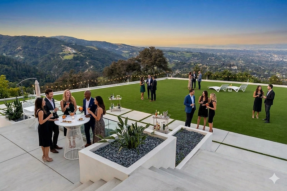 Outdoor party representation