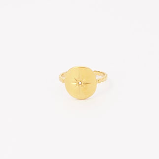 bague Lorraine médaille dorée étoile du nord