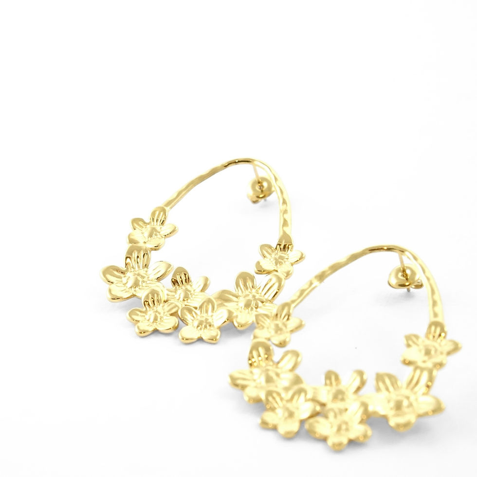 Thumbnail: Boucles Anneaux Fleuris Louane