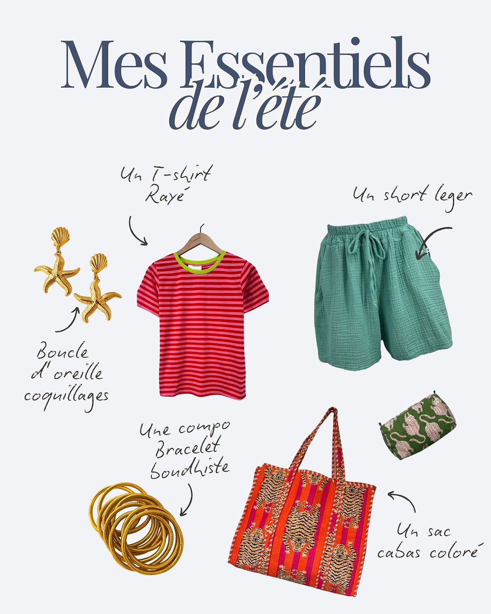 layer photo avec bracelet bouddhiste tshirt rayé sac india