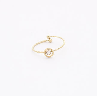 Bague par Exotika bague fine de promesse doré