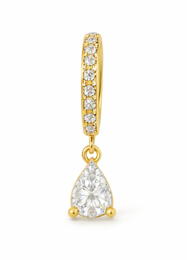 Thumbnail: créole Chiara se distingue par son pendentif en forme de goutte sertie de zirconium qui apporte éclat et élégance.