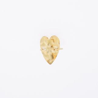 bague coeur par exotika martelée