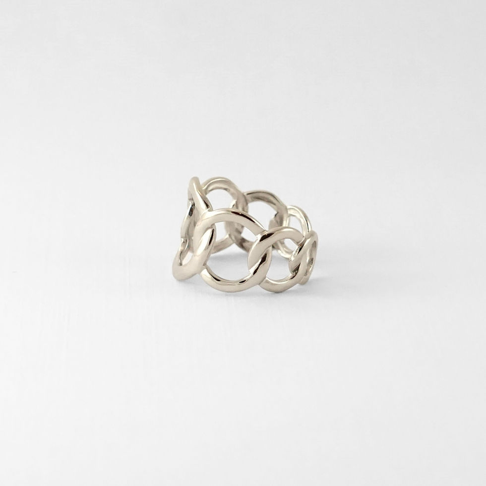 Miniature : bague version argentée pour un éclat plus frais. (Modèles vendus séparément : doré ou