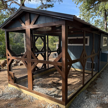 The Hen Ranch interior nesting and roosting area