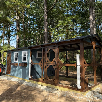 The Hen Ranch 8x24 chicken coop with run
