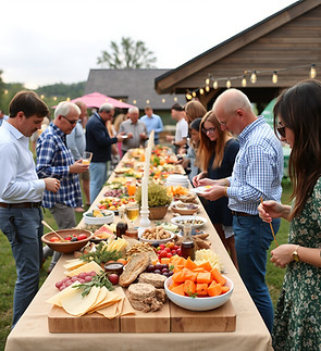 photo of a social gathering with a grazi