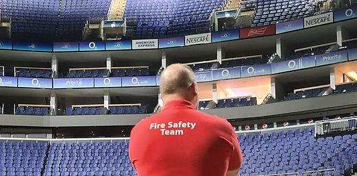 man doing Fire Risk assessment in London o2