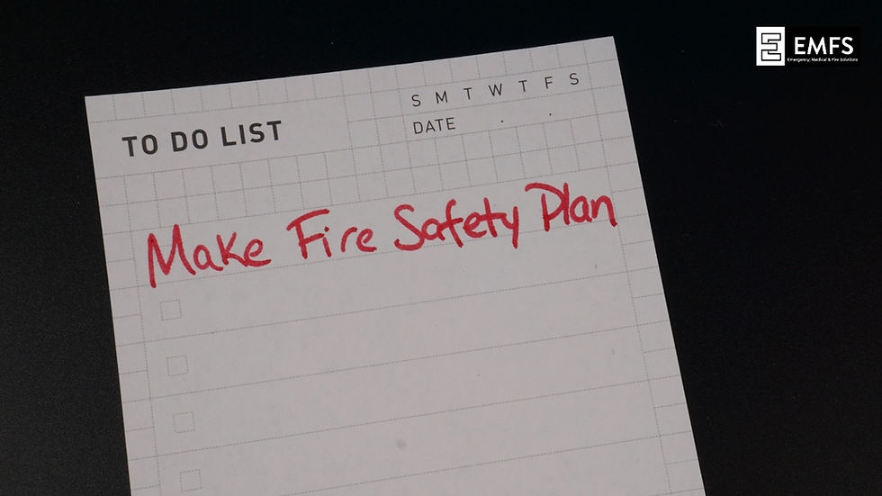 make a fire safety plan written on paper