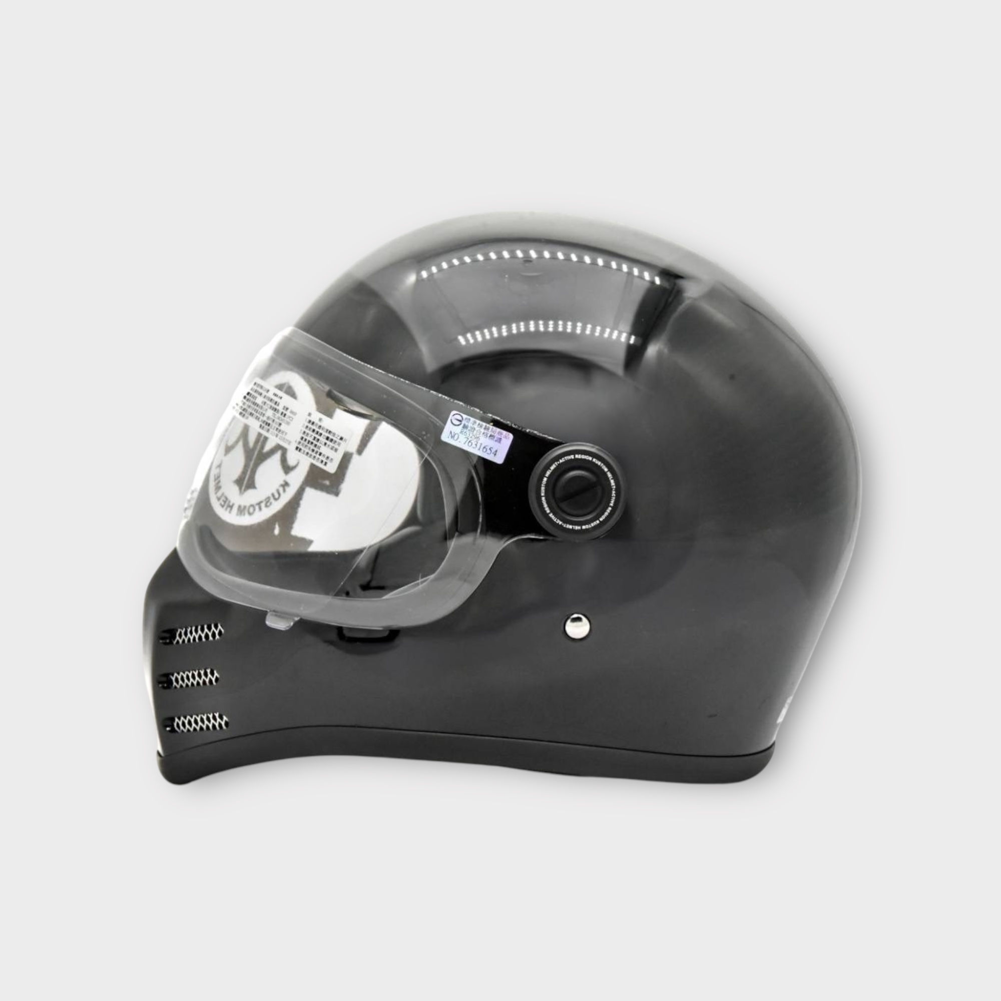 內外鏡片全罩帽-亮黑