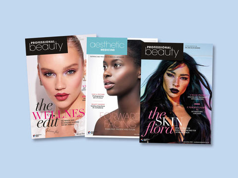 Front covers for Professional Beauty and Aesthetic Medicine magazines