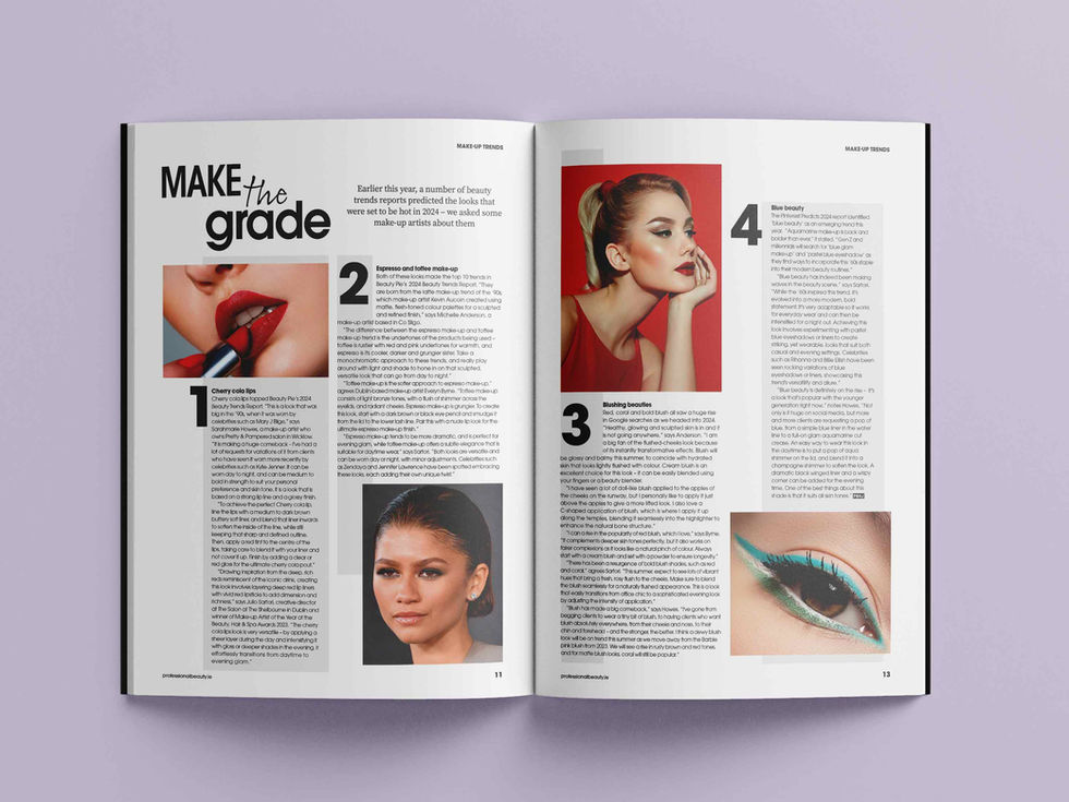 Professional Beauty Hairdressers Journal - make-up feature