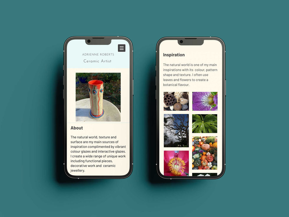 AR Ceramics - about and inspiration mobile design
